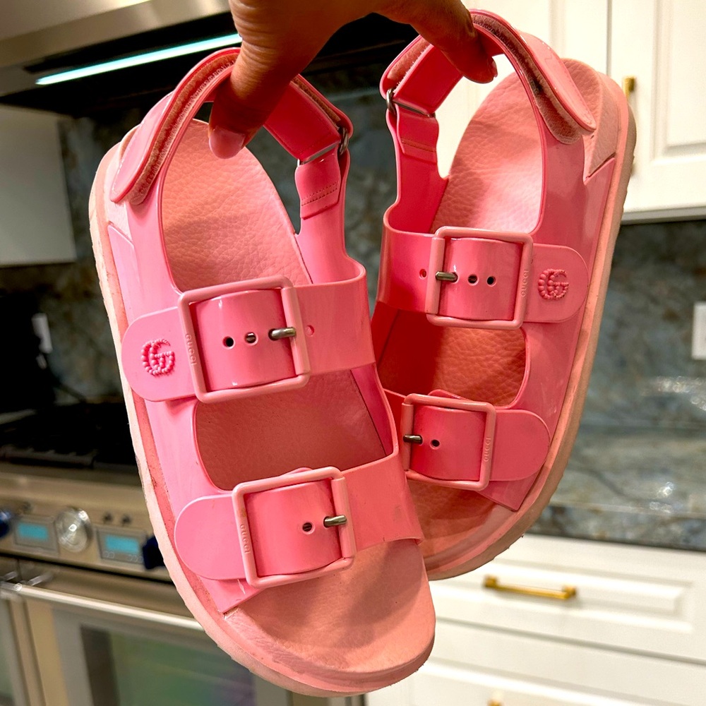 Pink Gucci sandals